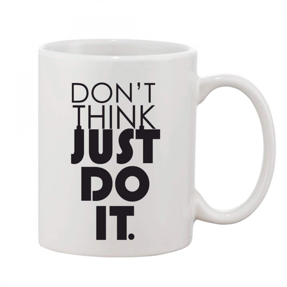 Printed Ceramic Coffee Mug - 1 Pieces, White, 11oz