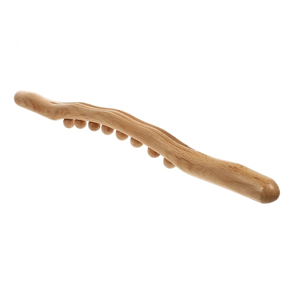 Wood Gua Sha Massager Therapy Tool Manual 8 Beads (Wood)