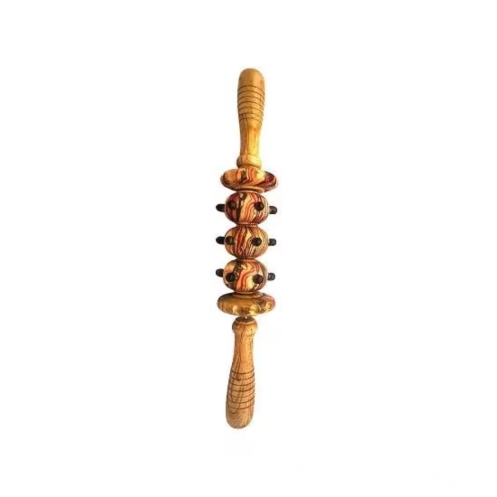 Wood wheel Roller Gym Massage Roller (Wood)