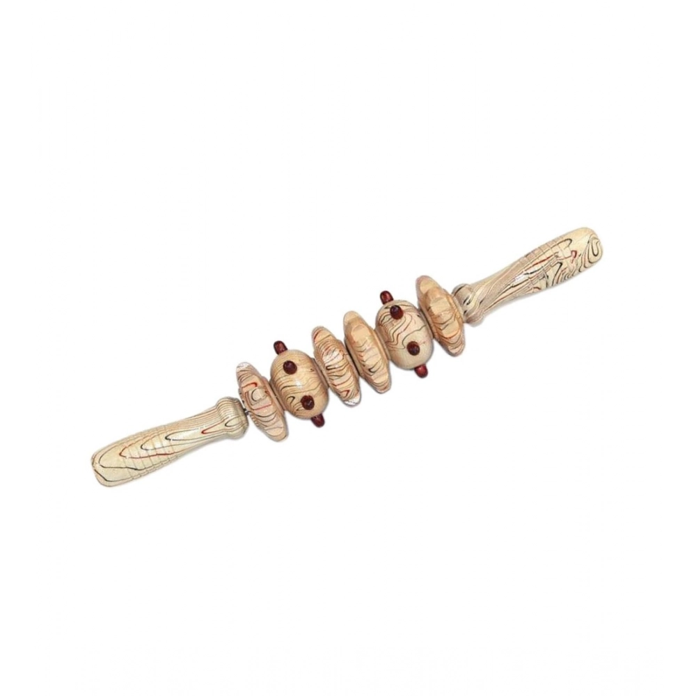Wood 6 Wheel Massage Roller (Wood)
